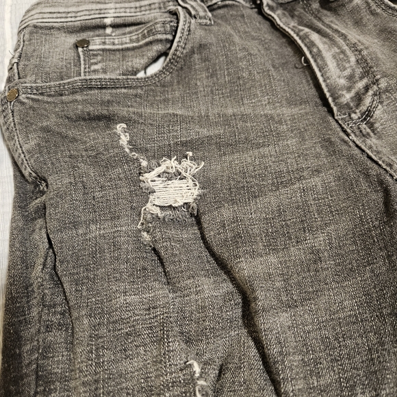 Ninth Hall 28w Men's Lure Distressed Black Jeans - Picture 3 of 11